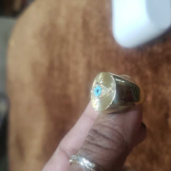 1 x Zircon Gold Eye Ring Women Ring Party Jewelry Gift Size 5.5 - Picture 5 of 9